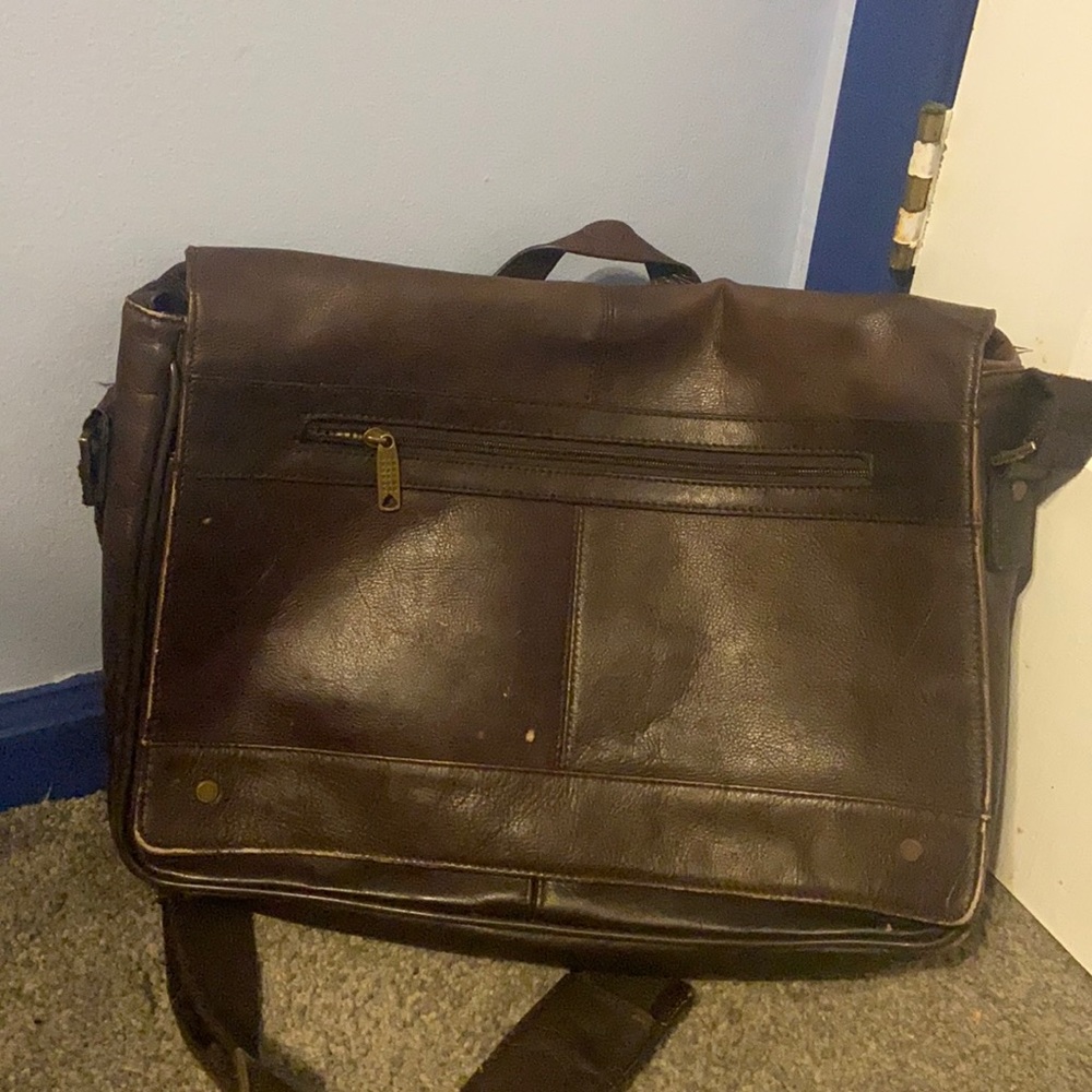 Brown Leather Messenger Bag